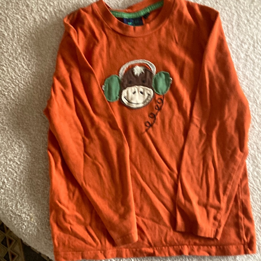 Mini Boden long sleeve appliqué shirt 7-8Y